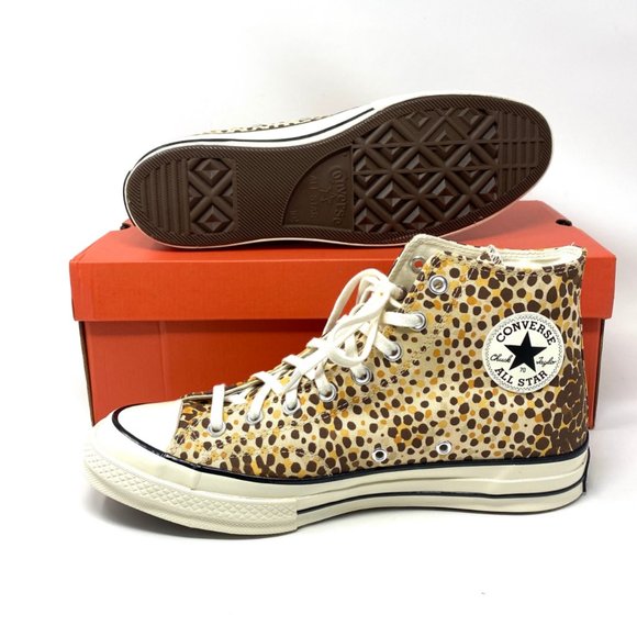 Converse Men's Size CHUNK 70 HI Light Twine Brown Egret Canvas Sneakers 167483C - Picture 3 of 10